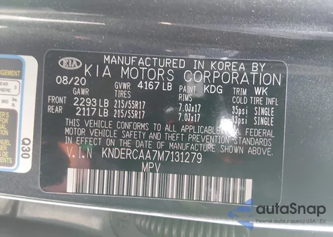 2021 Kia Seltos Ex из США, поврежденный, VIN KNDERCAA7M7131279